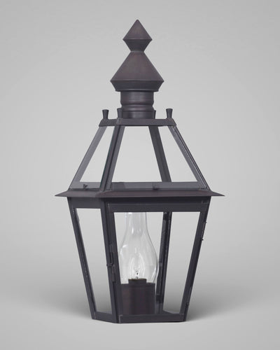 Scofield Lighting Collection image 1 of a Boston Exterior Wall Lantern Small made-to-order.  Shown in Bronzed Copper.