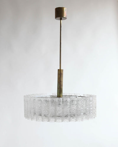 Vintage Collection image 1 of a Doria Pendant with Texture Glass Cylinders antique.