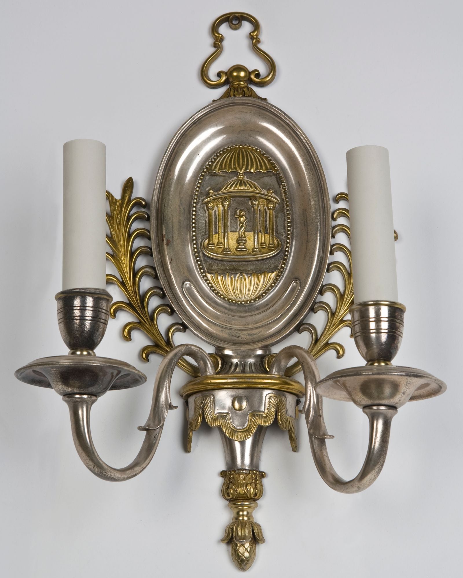 西洋アンティーク 朝顔形 燭台(K-LC655) neoclassical-sconces-by-e-f-