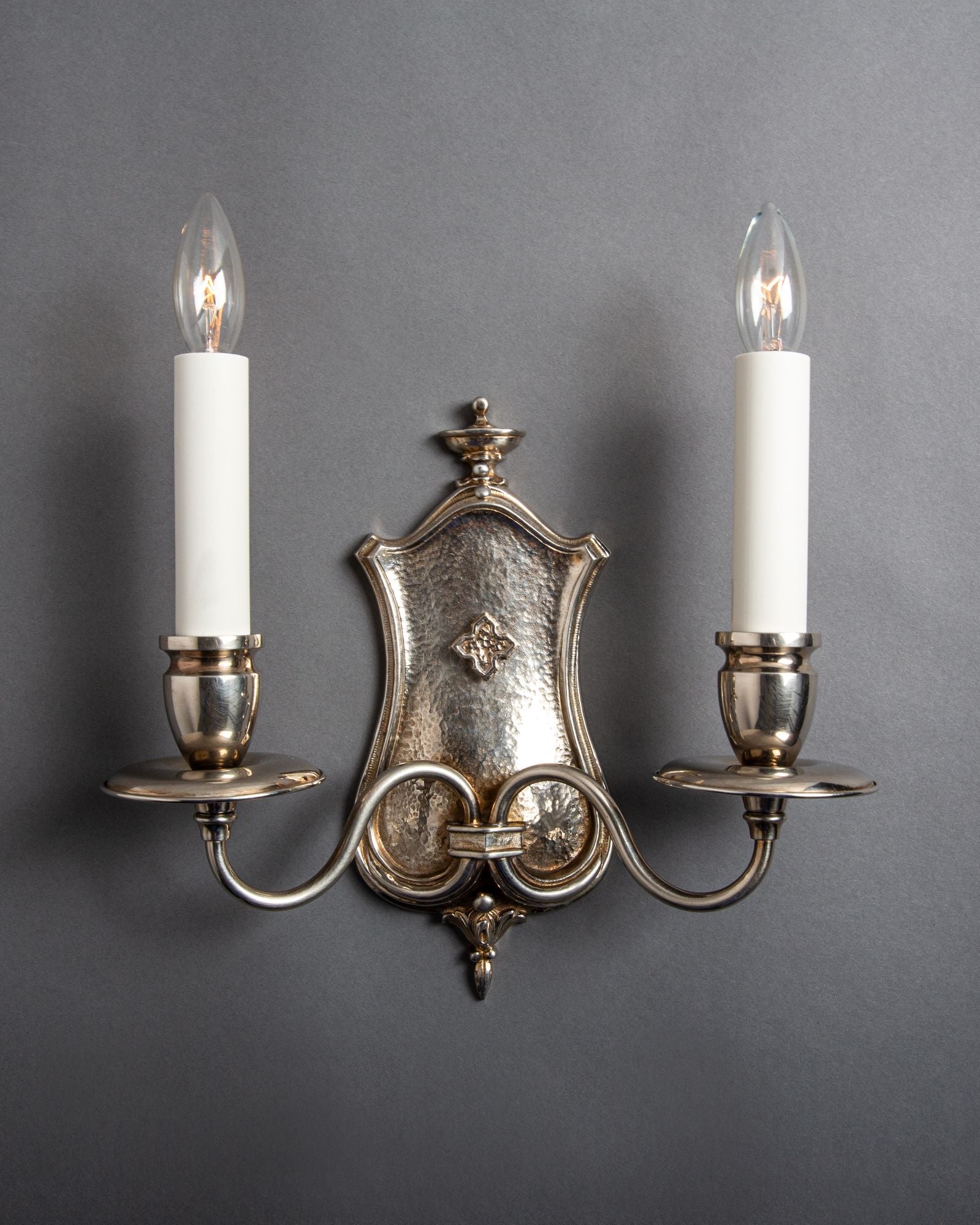 Nickel Shield-Backed Sconces | Vintage Collection – Remains Lighting Co.