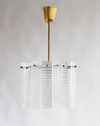 Vintage Collection image 1 of a Orrefors Chandelier with Textured Glass Panels antique.