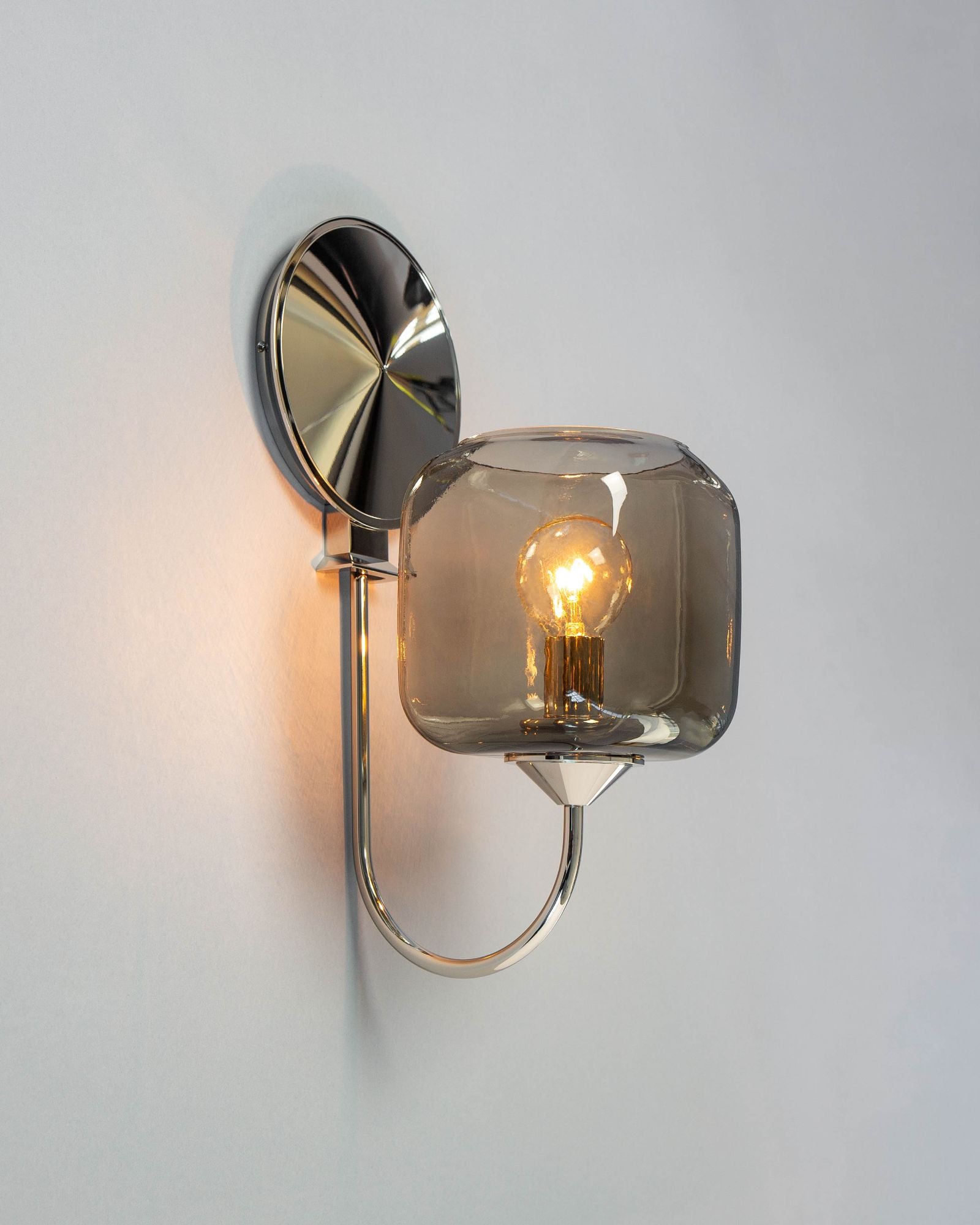 Savoia Sconce with Ice Cube Glass by Remains Lighting Co.