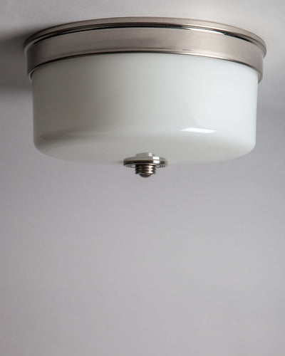 Remains Lighting Co. Collection image 1 of a Billie Flush Mount made-to-order.  Shown in Burnished Nickel.