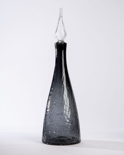 Vintage Collection image 1 of a Blenko Crackle Glass Decanter with Stopper antique.