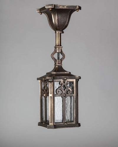 Vintage Collection image 1 of a Bronze Arts and Crafts Semi-Flush Mount Lantern antique in a Original Antique Finish finish.