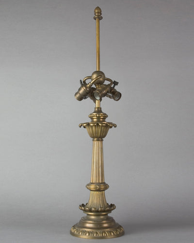 Vintage Collection image 1 of a Bronze Fluted Column Desk Lamp with Neoclassical Details antique.