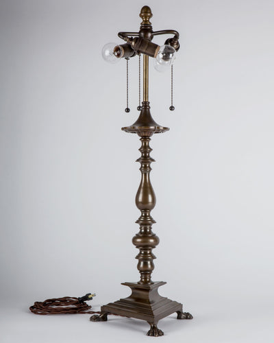 Vintage Collection image 1 of a Bronze Tripod Base Table Lamp by E. F. Caldwell antique in a Existing Antique Finish finish.