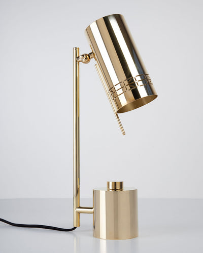 Commune Collection image 1 of a Can Table Lamp made-to-order.  Shown in Polished Brass.