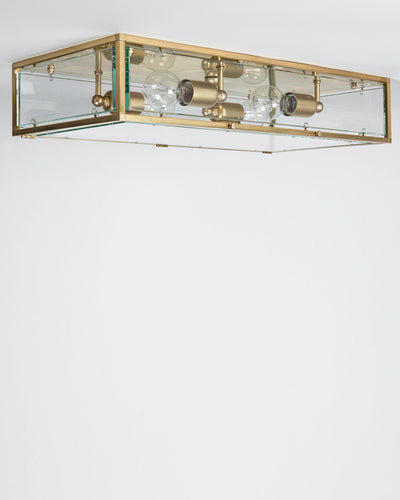 Robert A. M. Stern Architects Collection image 1 of a Cardea 24 Flush Mount made-to-order in a Burnished Brass finish.