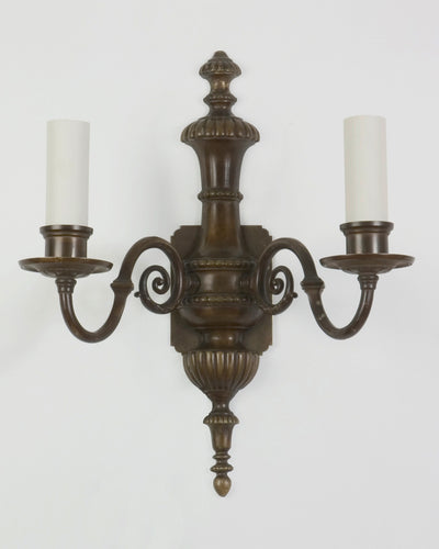 Vintage Collection image 1 of a pair of Dark Bronze E. F. Caldwell Sconces antique.
