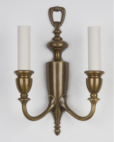 Vintage Collection image 1 of a pair of Darkened Brass Sconces antique.