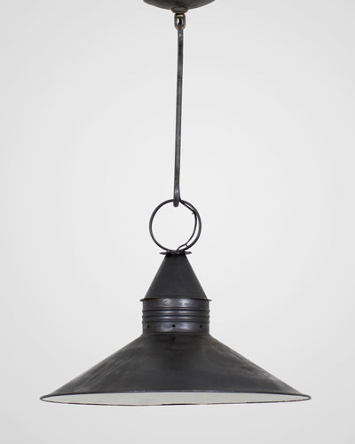 Scofield Lighting Collection image 1 of a Edison Style Pendant Large made-to-order.  Shown in Aged Tin.
