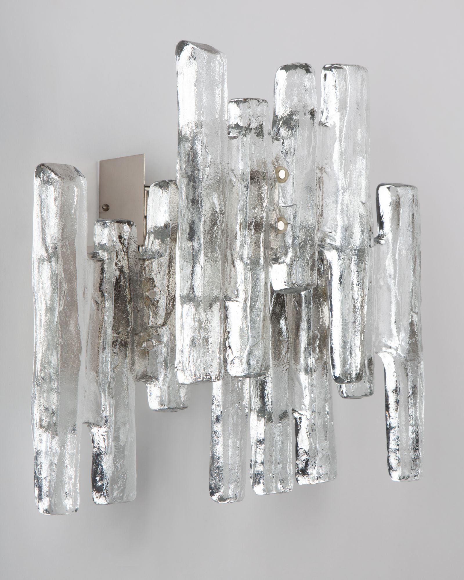 Kalmar Sconce with Three Ice Glass Prisms | Vintage Collection