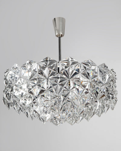 Vintage Collection image 1 of a Kinkeldey Chandelier with Faceted Glass Hexagons antique.