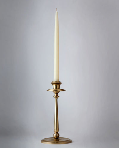Remains Lighting Co. Collection image 1 of a Lena Candlestick made-to-order.  Shown in Burnished Brass.