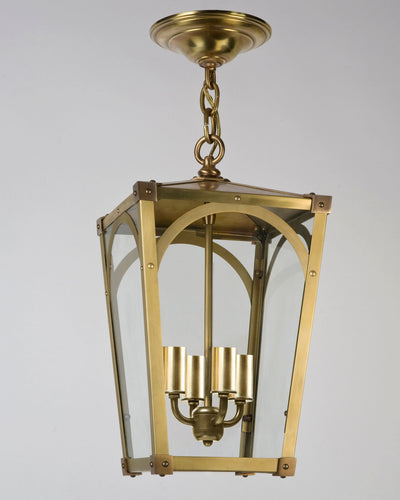 Remains Lighting Co. Collection image 1 of a Mercer 14 Exterior Lantern made-to-order.  Shown in Antique Brass.