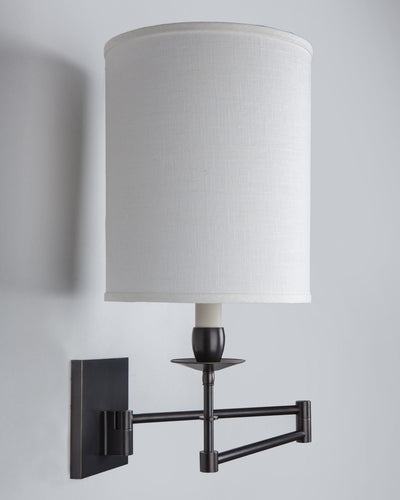 Remains Lighting Co. Collection image 1 of a Montgomery Swing Arm Sconce made-to-order.  Shown in Oil Rubbed Bronze.