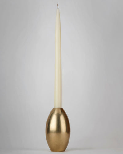 Remains Lighting Co. Collection image 1 of a Narcissus Candlestick Small made-to-order.  Shown in Burnished Brass.