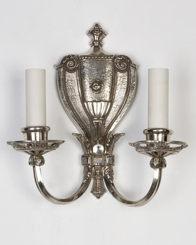 Vintage Collection image 1 of a Nickeled Bronze Sconce antique.