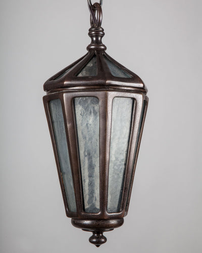 Vintage Collection image 1 of a Octagonal Cast Bronze Lantern with Seeded Glass antique in a Darkened Bronze finish.
