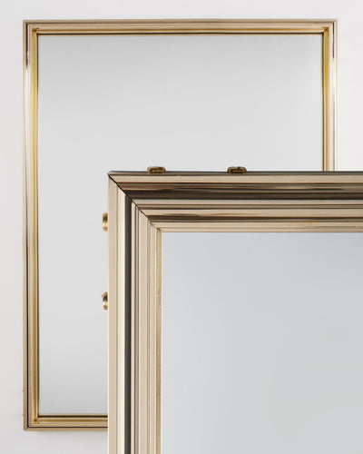 Remains Lighting Co. Collection image 1 of a Philip Mirror made-to-order.  Shown in Polished Bronze.