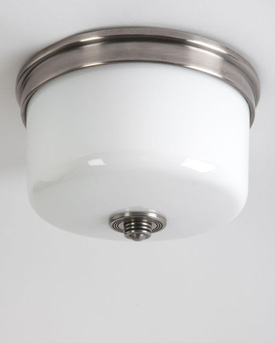 Remains Lighting Co. Collection image 1 of a Piet Flush Mount made-to-order.  Shown in Light Pewter.
