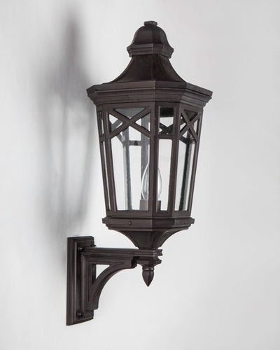Remains Lighting Co. Collection image 1 of a Rockfields 21 Exterior Sconce made-to-order.  Shown in Dark Waxed Bronze.