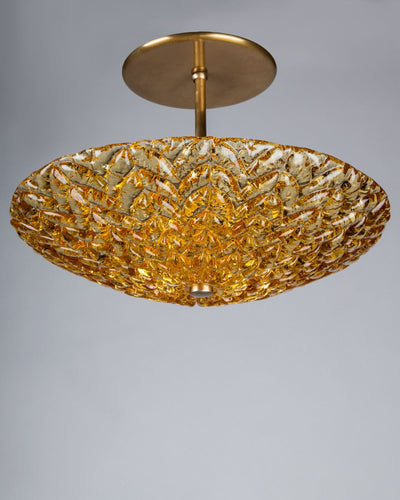 Vintage Collection image 1 of a Semi-Flush Mount with Vintage Amber Murano Glass antique.