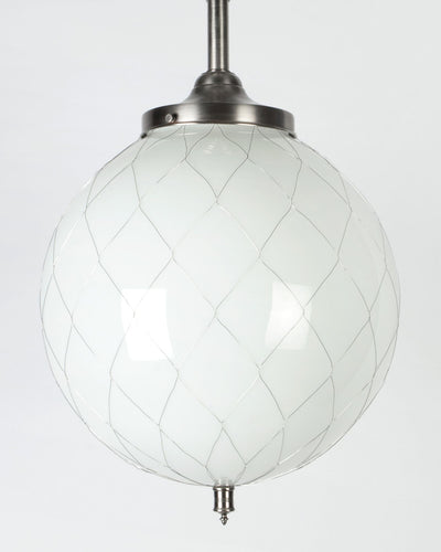 Remains Lighting Co. Collection image 1 of a Sorenson 14 Pendant made-to-order.  Shown in Light Pewter with optional Stem.