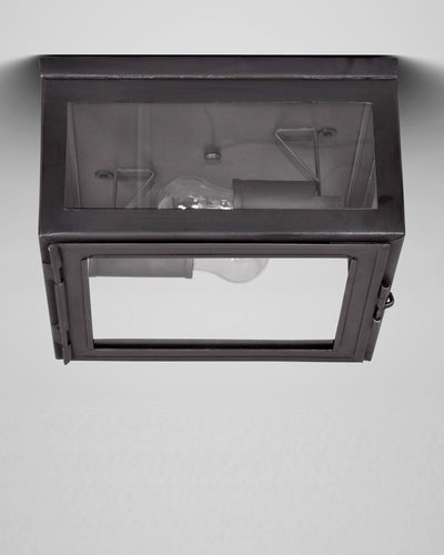 Scofield Lighting Collection image 1 of a Square Exterior Flush Mount made-to-order.  Shown in Bronzed Copper.