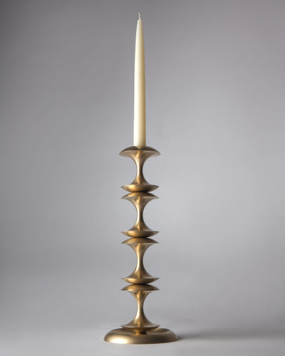 Remains Lighting Co. Collection image 1 of a Stayman Candlestick Large made-to-order.  Shown in Burnished Brass.
