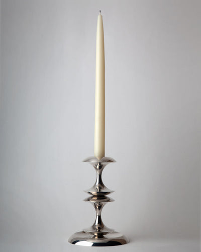 Remains Lighting Co. Collection image 1 of a Stayman Candlestick Small made-to-order.  Shown in Unlacquered Silverplate.
