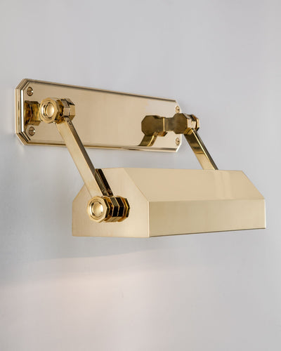 Remains Lighting Co. Collection image 1 of a Tess Small Picture Light made-to-order.  Shown in Polished Brass.