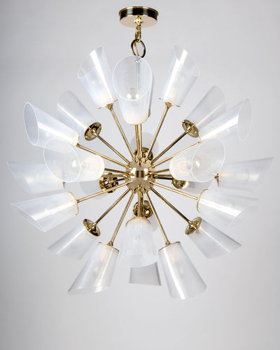 Remains Lighting Co. Collection image 1 of a Vesta 24 Chandelier made-to-order in a Polished Brass finish.