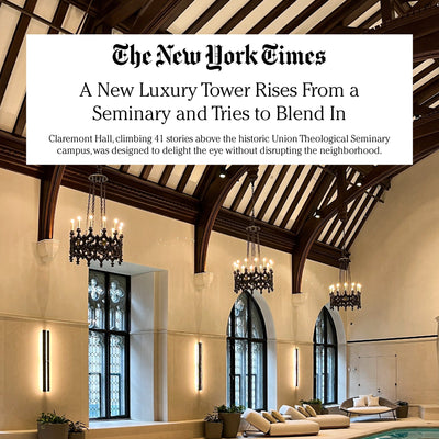 THE NEW YORK TIMES: Claremont Hall’s Historic Chandelier Restoration