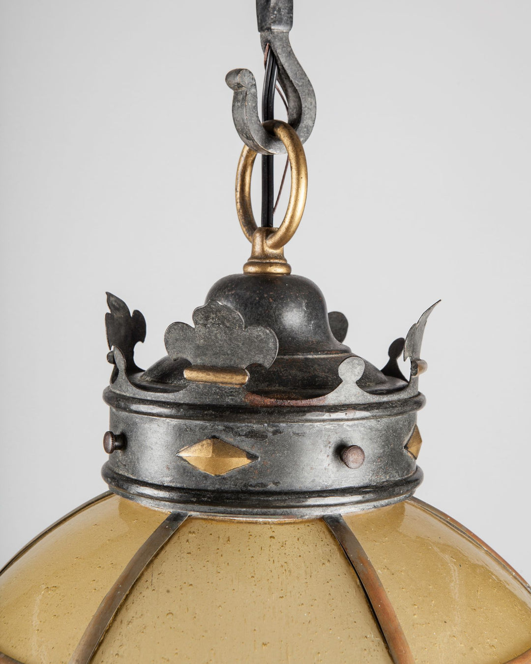 Amber Glass Globe Pendant | Archive Collection – Remains Lighting Co.