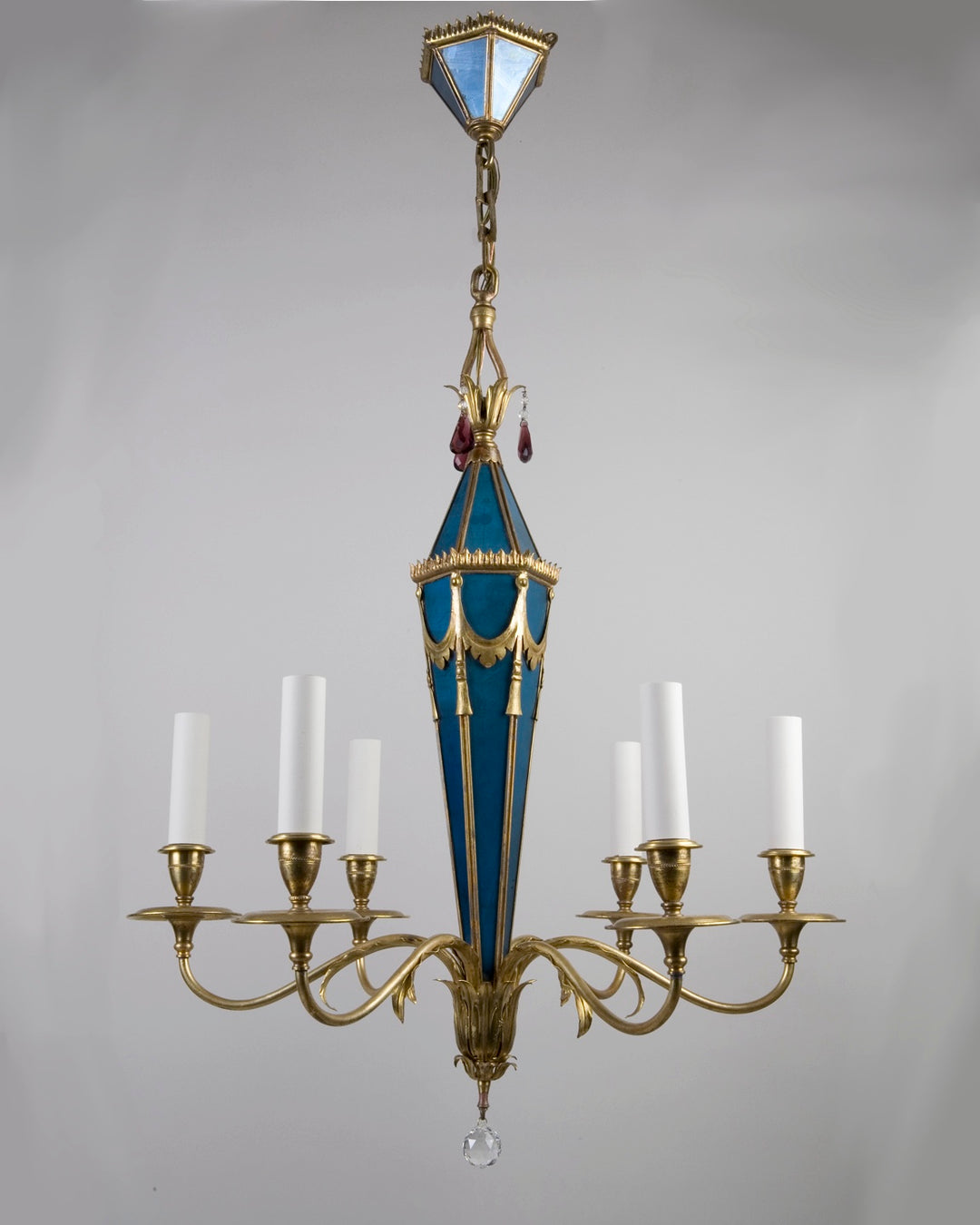 Blue Mirrored Chandelier | Archive Collection – Remains Lighting Co.
