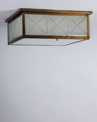Vintage Collection image 1 of a Brass flush mount antique in a Aged Brass finish.