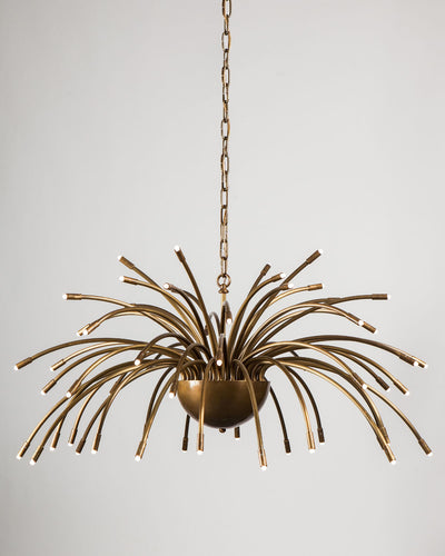  Collection image 1 of a Brass Fountain Chandelier made-to-order.  Shown in Antique Brass.
