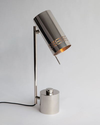 Commune Collection image 1 of a Can Table Lamp made-to-order.  Shown in Polished Nickel.