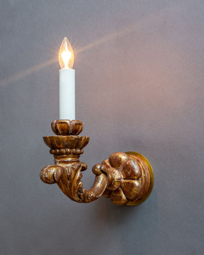 Vintage Collection image 1 of a pair of Carved Wooden E. F. Caldwell Sconces antique.