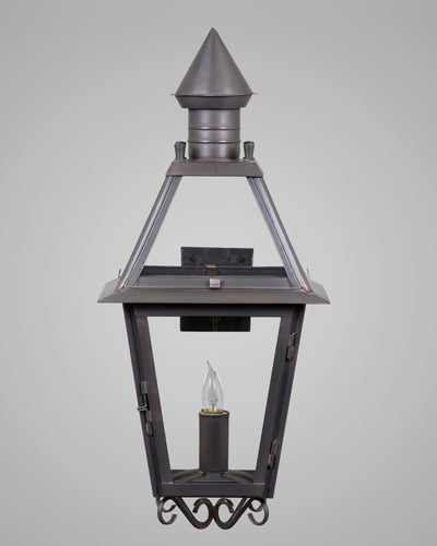 Scofield Lighting Collection image 1 of a Classic Exterior Wall Lantern Large made-to-order.  Shown in Bronzed Copper.