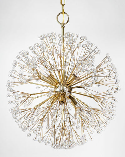 Tony Duquette Collection image 1 of a Dandelion 24 Chandelier made-to-order.  Shown in Duquette Brass.