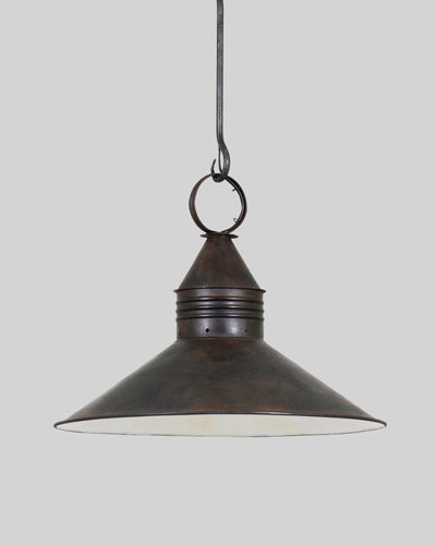 Scofield Lighting Collection image 1 of a Edison Style Pendant Medium made-to-order.  Shown in Bronzed Copper.