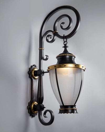  Collection image 1 of a Gilded Bronze and Opal Glass Lantern made-to-order.  Shown in Dark Antique Brass.