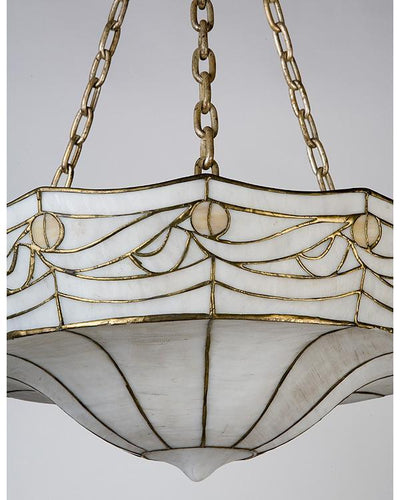 Vintage Collection image 1 of a Gilt Leaded Glass Chandelier antique.