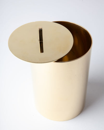 Picture 2 from the Commune Collection of a made-to-order Josef Canister.  Shown in Polished Brass.