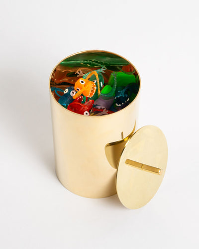Commune Collection image 1 of a Josef Canister made-to-order.  Shown in Polished Brass.