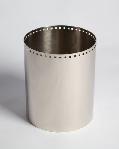 Commune Collection image 1 of a Josef Wastebin made-to-order.  Shown in Polished Nickel.