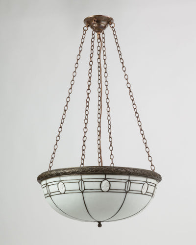 Vintage Collection image 1 of a Leaded Dome Chandelier antique.